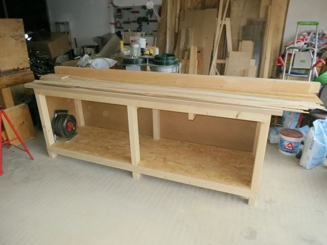 Stabile Werkbank Teil 2 Tischplatte Holz und Leim